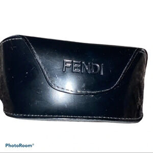 Fendi  vintage black Leather sunglasses case